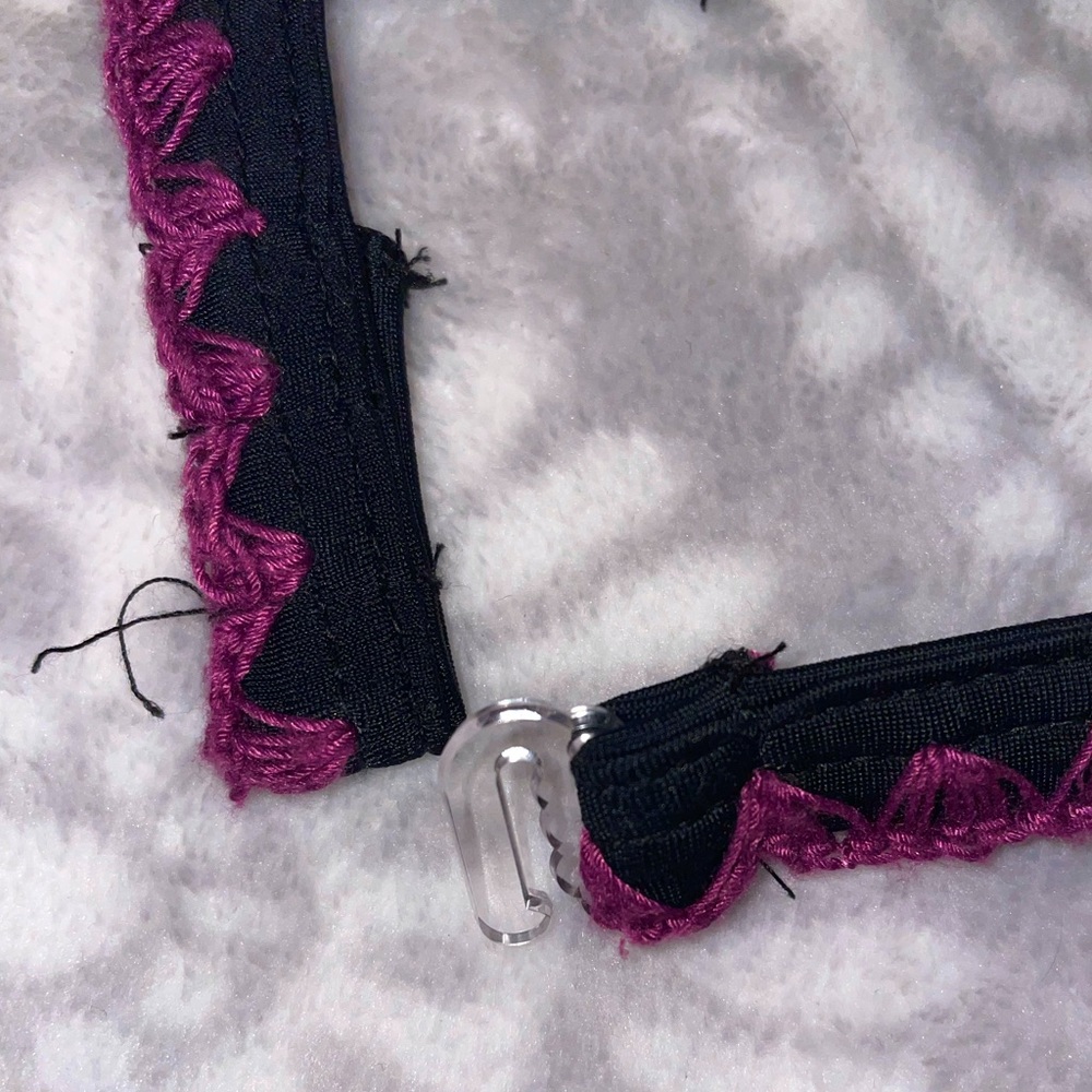 Arizona Crisscrossed Razorback Crochet Trim Black Bikini Set - Picture 7 of 7